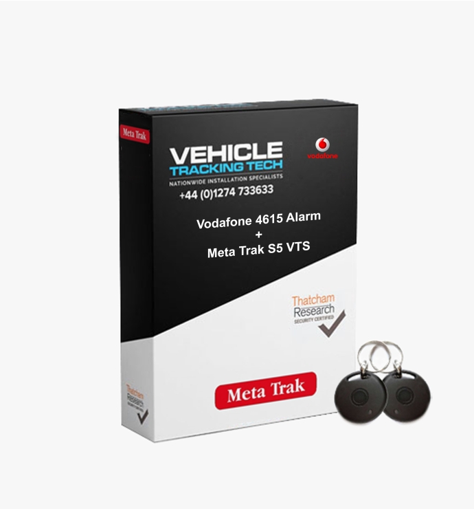 Vodafone A4615 Thatcham Approved Category 2>1 Alarm system + Meta Trak S5 VTS suitable for Cars and Vans