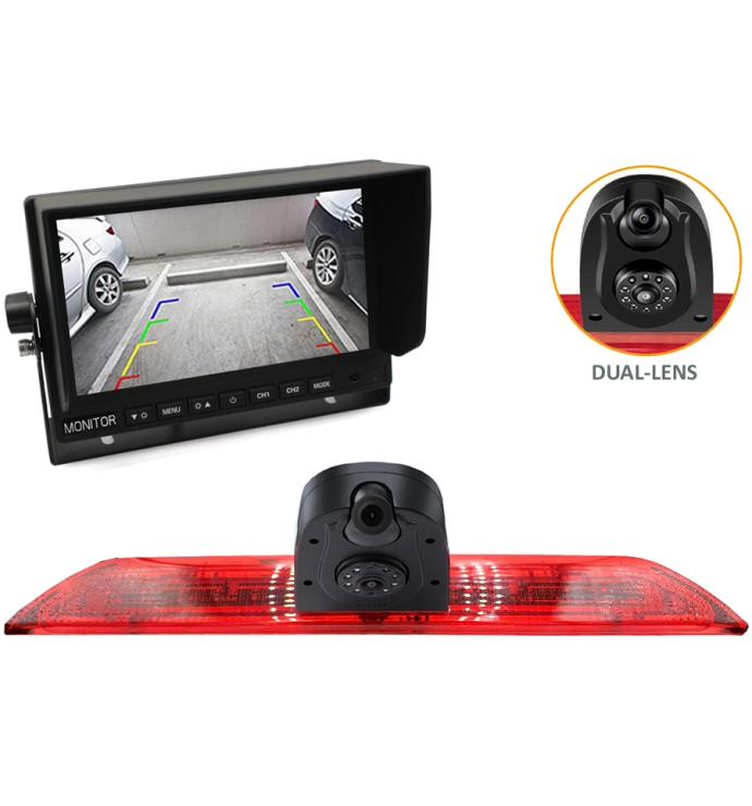 InCarTec | Ford Transit (2012 Onwards) DUAL LENS high level brake light camera and monitor kit ( CK-FOR-01-DUAL )
