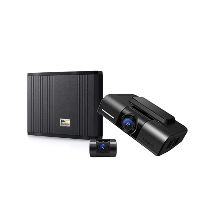 FineVu | GX400 Front & Rear 64Gb Hardwire with FinePower 250 Battery