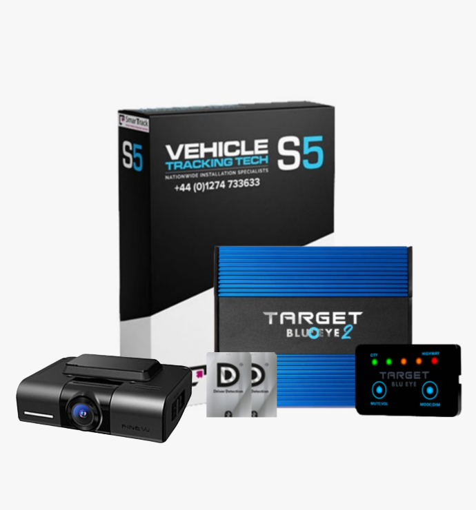 Smartrack S5, FineVu GX400 Front Only 32Gb Hardwire and Target Blu Eye 2 (LCD Version)