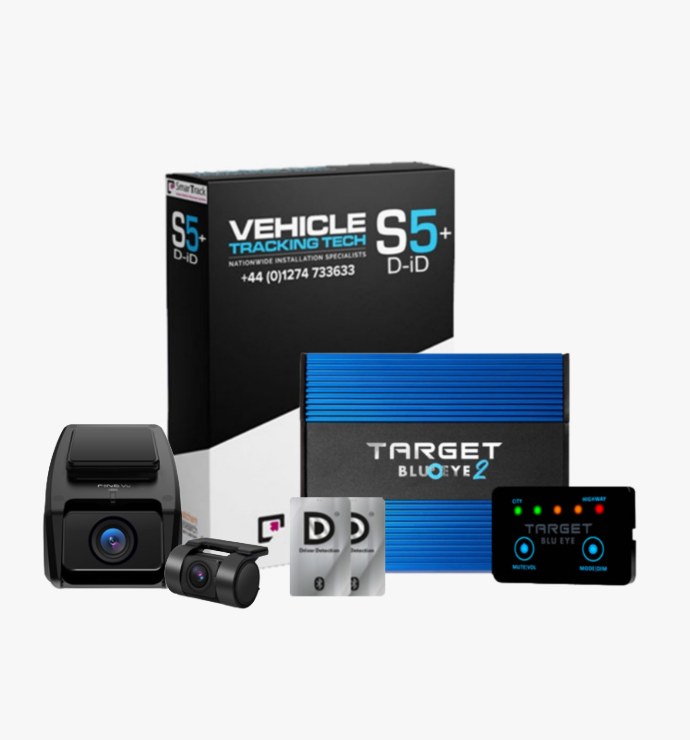 SmarTrack S5+, FineVu GX1600 Front & Rear Hardwire and Target Blu Eye 2 (LCD Version)