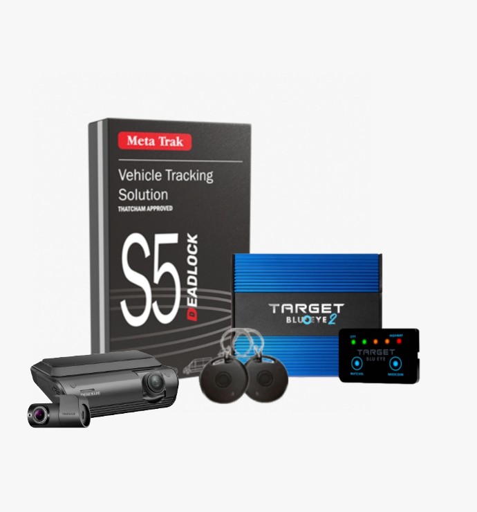 Meta Trak S5 Deadlock, Thinkware ARC700 2 CH Hardwire and Target Blu Eye 2 (LCD Version)