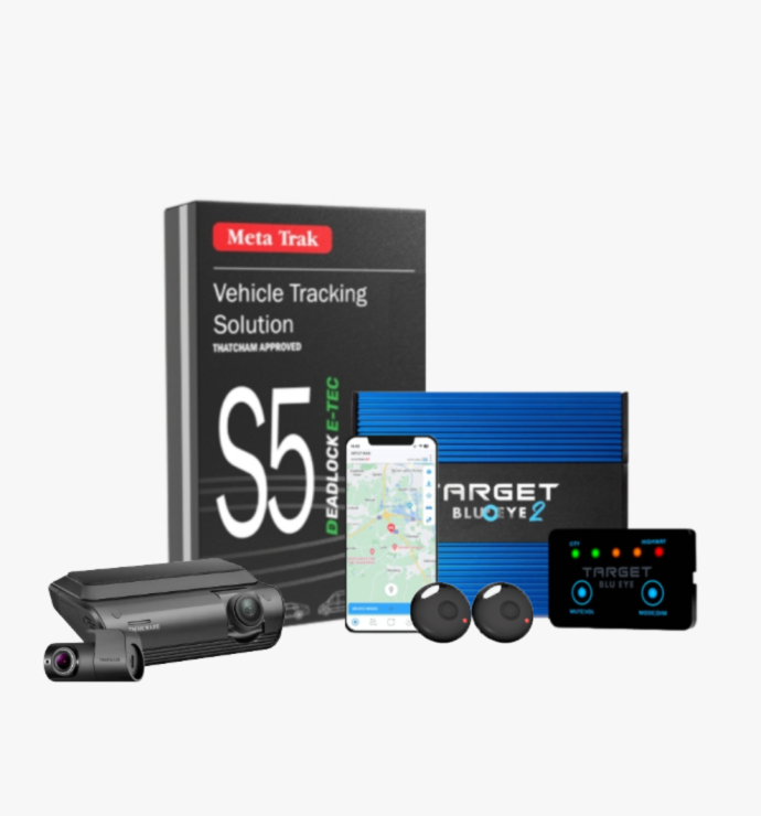 Meta Trak S5 Deadlock E-TEC, Thinkware ARC700 2 CH Hardwire and Target Blu Eye 2 (LCD Version)