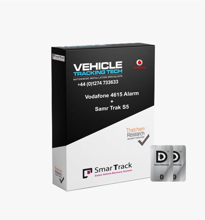 Vodafone A4615 Thatcham Approved Category 2>1 Alarm system + Smartrack S5 suitable for Cars and Vans