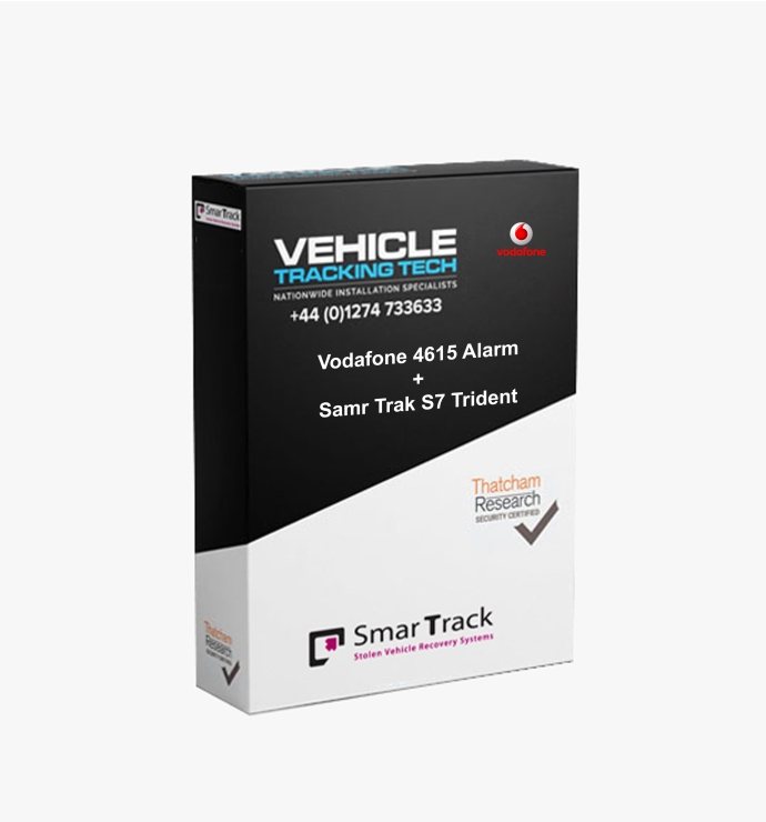 Vodafone A4615 Thatcham Approved Category 2>1 Alarm system + Smartrack S7 Trident suitable for Cars and Vans