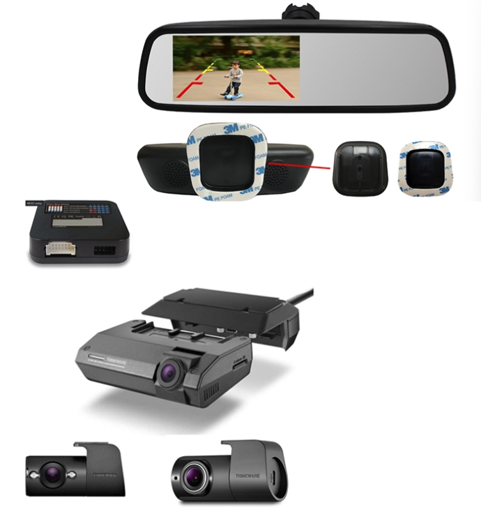 Thinkware | Dash Cam F790 Car Package With InCarTech 4.5 inch Rear view mirror monitor (Universal Window Mount)