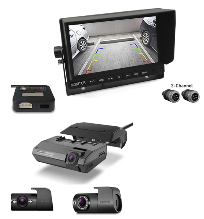 Thinkware | Dash Cam F790 Car Package With InCarTech 7 inch Rear View Camera Monitor/Screen (4 PIN Connection)