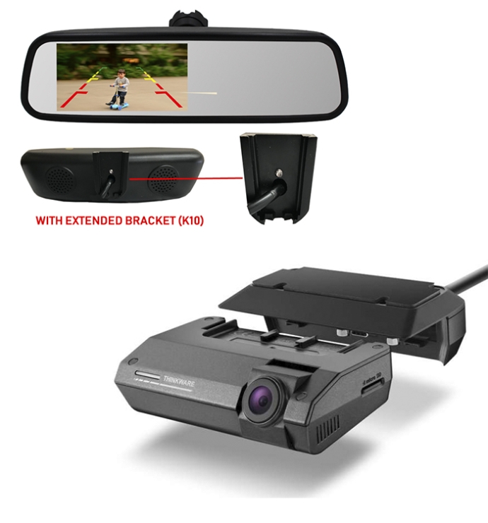 Thinkware | F790 1CH 32Gb With InCarTech 4.5 inch Rear view mirror monitor (With extended K10 Bracket)