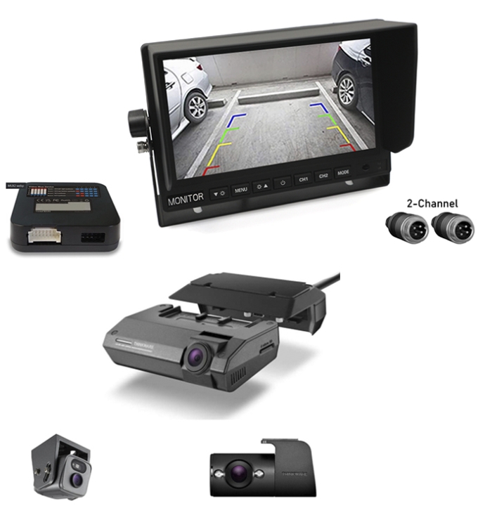 Thinkware | Dash Cam F790 Commercial Package 1 With InCarTech 7 inch Rear View Camera Monitor/Screen (4 PIN Connection)