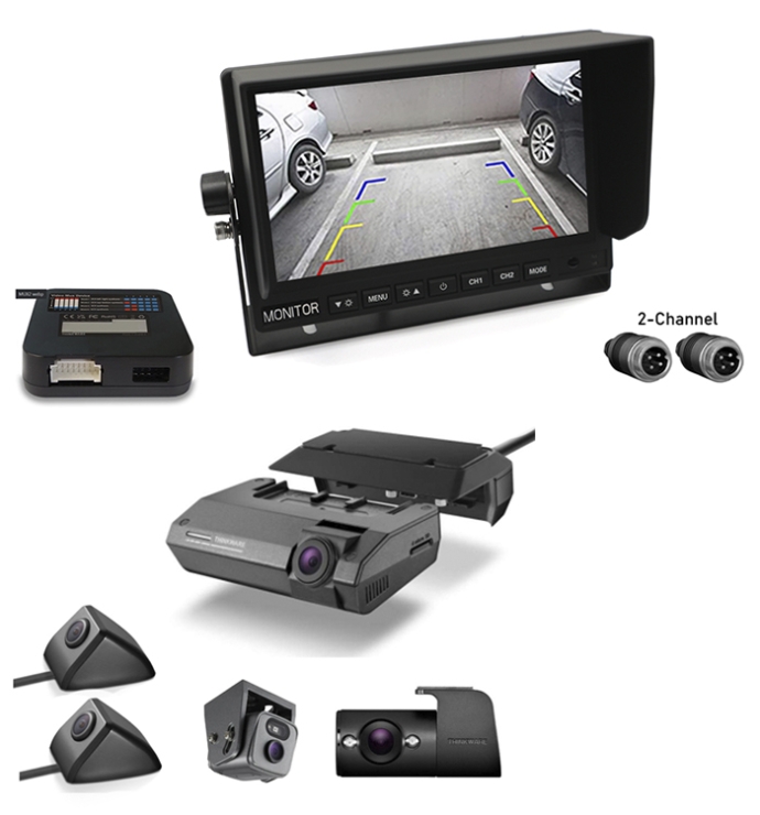 Thinkware | Dash Cam F790 Commercial Package 4 InCarTech 7 inch Rear View Camera Monitor/Screen (4 PIN Connection)